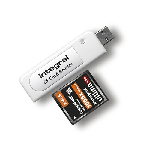 Integral Memory INCRCF USB 2.0 Compact Flash Kartenleser weiß von Integral