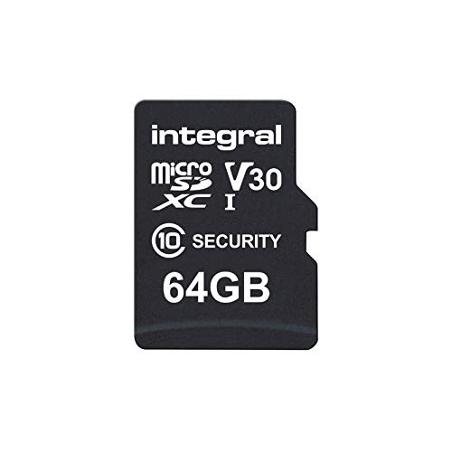 Integral Micro SD Sicherheitskarte 64 GB für Dashcams, Home Cams, CCTV, Body Cams und Drohnen Verlängerte und zuverlässige Aufnahmezeit für Zeit mit hoher Ausdauer von Integral