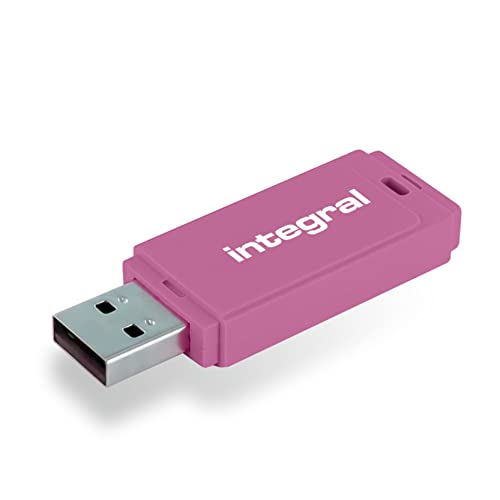 Integral Pen Drive Memoria USB 2.0 de 128 GB Neón, INFD128GBNEONPK, rose von Integral