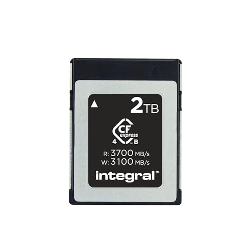 Integral Studio Grade CFexpress 4.0 Typ B 2TB Speicherkarte - 3700 MB/s Lesen, 3100 MB/s Schreiben, 1600 MB/s kontinuierliches Schreiben - für fortschrittliche Filmkameras und DSLR-Kameras von Integral