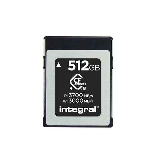 Integral Studio Grade CFexpress 4.0 Typ B 512 GB Speicherkarte - 3700 MB/s Lesen, 3000 MB/s Schreiben, 800 MB/s kontinuierliches Schreiben - für fortschrittliche Filmkameras und DSLR-Kameras Integral Studio Grade CFexpress 4.0 Typ B 512 GB Speicherkarte - 3700 MB/s Lesen, 3000 MB/s Schreiben, 800 MB/s kontinuierliches Schreiben - für fortschrittliche Filmkameras und DSLR-Kameras von Integral