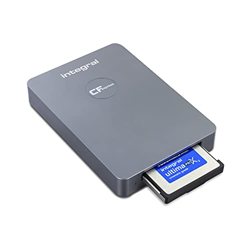 Integral USB 3.0 CFexpress Typ B 2.0 SD Kartenleser, Übertragung von 8K, 4K, RAW Videos und Fotos auf Mac oder PC, inkl. Kabel (Typ-C & Typ-A), für professionelle Fotografen und Kameraleute von Integral