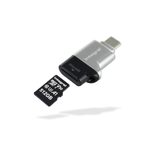 Integral MicroSD USB3.0/USB-C Typ-C OTG Speicherkartenlesegerät Adapter - Super schnelle Übertragungsgeschwindigkeiten, Plug & Play und kompatibel mit microSDXC/microSDHC UHS-I U1 & U3 von Integral