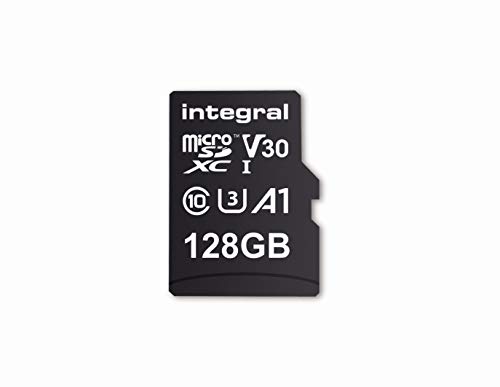 Speicherkarte 128 GB microSDxC Premium High Speed bis zu 100 MB/s Lesen, 45 MB/s Schreiben, V30 UHS-I U3 + SD-Adapter, by Integral Memory von Integral