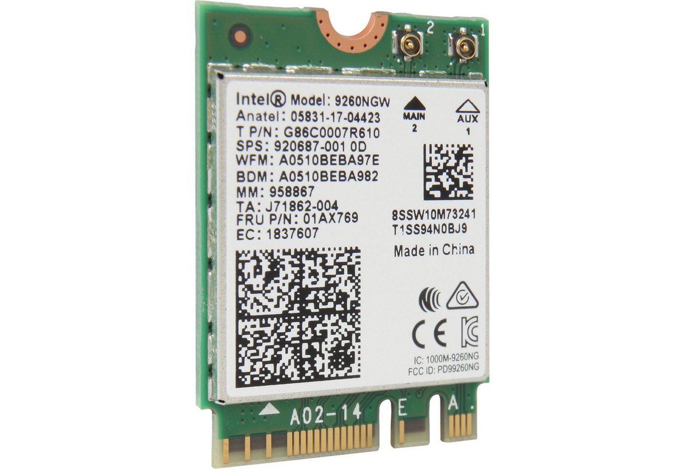 Intel® Intel® Dual Band WLAN-AC 9260 M.2, WLAN-Adapter Netzwerk-Adapter von Intel®