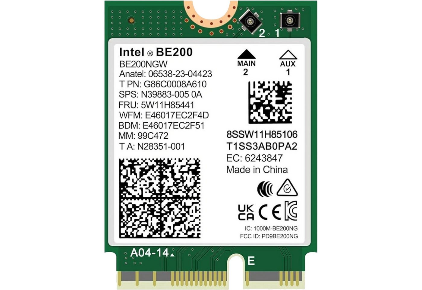 Intel® Intel® Wi-Fi 7 BE200 M.2 non vPro, WLAN-Adapter Netzwerk-Adapter von Intel®