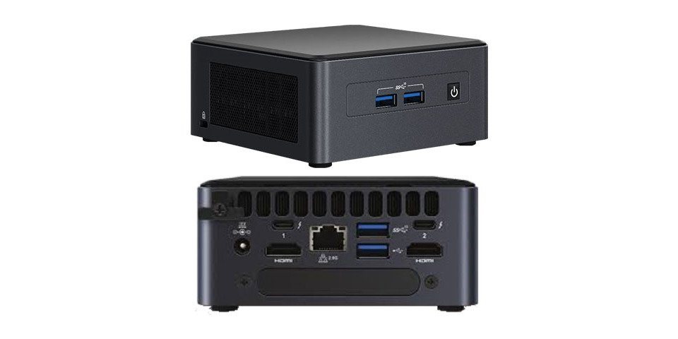 Intel® Intel NUC11TNHi7 (Intel Core i7-1165G7 up to 4,70GHz, 2x HDMI, 1x Mini Mini-PC von Intel®