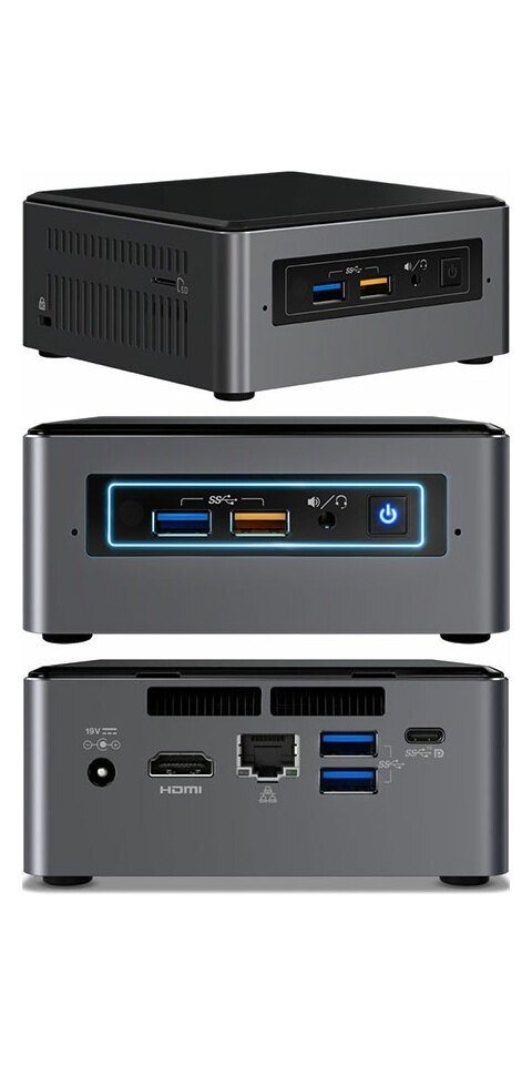 Intel® Intel NUC7i7BNHX1 (Intel Core i7-7567U CPU 2x 3.5Ghz, 1x HDMI, 1x dP, Mini-PC von Intel®