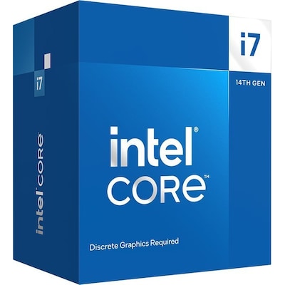 INTEL Core i7-14700F 3,4 GHz 8+12 Kerne 33MB Cache Sockel 1700 (Boxed o. Lüfter) von Intel