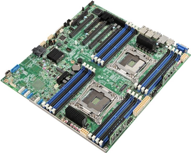 INTEL Server Board DBS2600CW2R supports two Xeon E5-2600v3 family CPUS 16 memory sockets (DBS2600CW2R) von Intel
