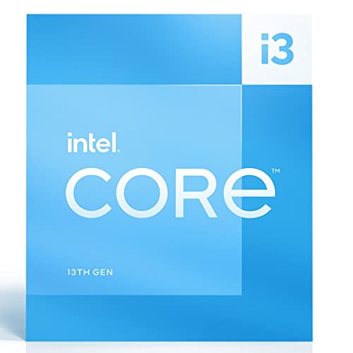 Intel® Core™ i3-13100 Desktop-Prozessor 4 Kerne (4 P-cores und 0 E-cores) 12 MB Cache, bis zu 4,5 GHz von Intel