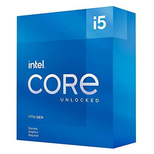 Intel® Core™ i5-11600KF Desktop-Prozessor 6 Kerne bis zu 4,9 GHz entsperrt LGA1200 (Intel® 500 Series & Select 400 Series Chipsatz) 125 W von Intel