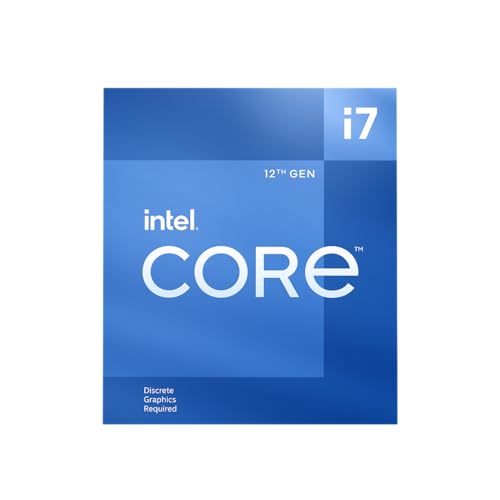 Intel Core i7-12700F 12. Generation Desktop Prozessor (Basistakt: 2.1GHz, 12 Kerne, LGA1700, RAM DDR4 und DDR5 bis zu 128GB) BX8071512700F von Intel