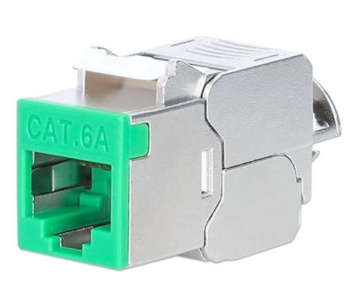 Cat6a 10G Slimline Keystone-Modul, geschirmt, werkzeuglos, 14,8 mm breit, grün, RJ45, 500 MHz Cat6a 10G Slimline Keystone-Modul, geschirmt, werkzeuglos, 14,8 mm breit, grün, RJ45, 500 MHz von Intellinet