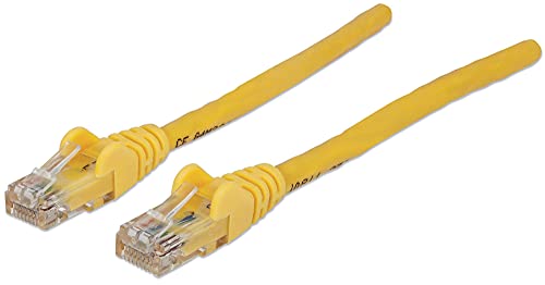 IC Intracom INTELLINET Netzwerkkabel Cat6 U/UTP 5,0m Gelb RJ-45 Stecker/RJ-45 Stecker Vergoldete Kontakte Polybeutel von Intellinet