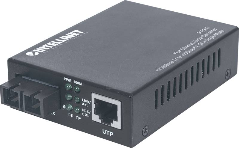 INT 507332 - Medienkonverter, Fast Ethernet, SC, Singlemode von Intellinet