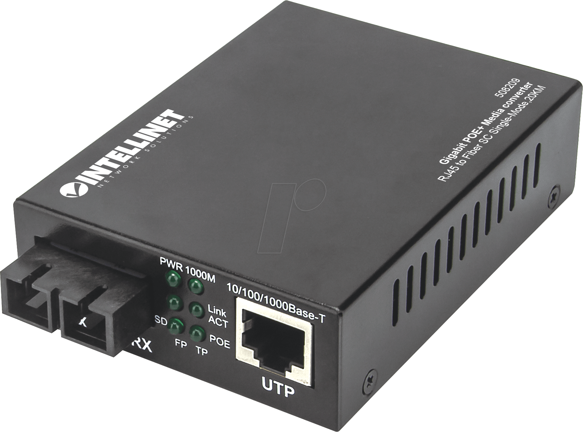 INT 508209 - Medienkonverter, Gigabit Ethernet, SC, Singlemode von Intellinet