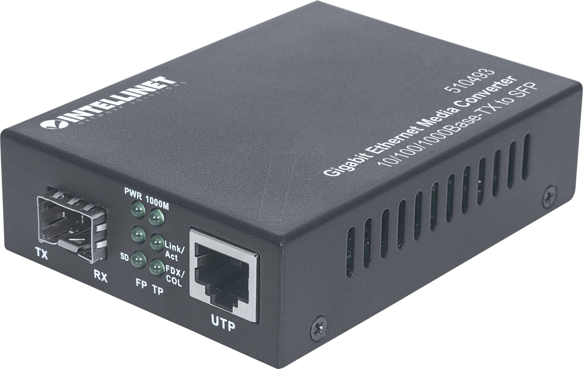 INT 510493 - Medienkonverter, Gigabit Ethernet, SFP, Multimode / Singlemode von Intellinet