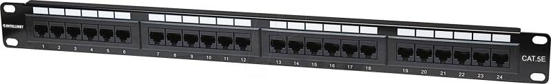 INT 513555 - Patchpanel, 24-Port, Cat5e, 1 HE von Intellinet