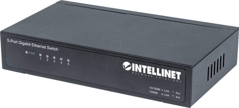 INT 530378 - Switch, 5-Port, Gigabit Ethernet von Intellinet