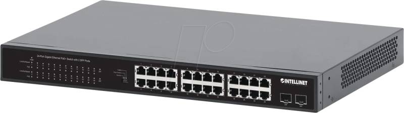 INT 561891 - Switch, 26-Port, Gigabit Ethernet, SFP, PoE+ von Intellinet