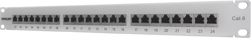 INT 720014 - Patchpanel, 24-Port, Cat.6, 1 HE von Intellinet