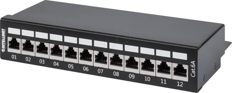 INT 720915 - Patchpanel, 12-Port, Cat.6a von Intellinet