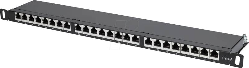 INT 720922 - Patchpanel, 19'', 24-Port, Cat.6a, 0,5 HE von Intellinet