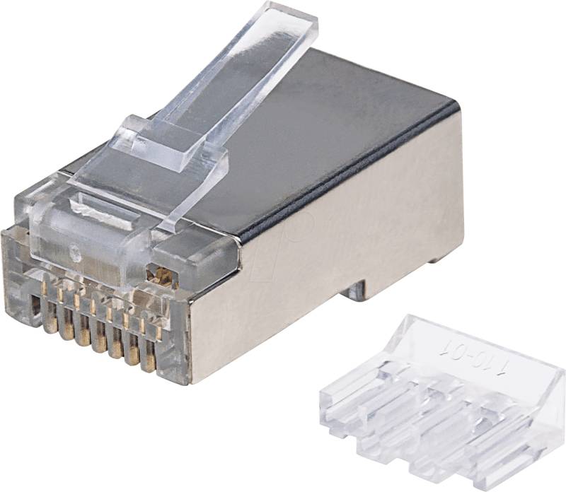 INT 790680 - CAT6A Modularstecker, STP, 3-Punkt, 90 Stk von Intellinet