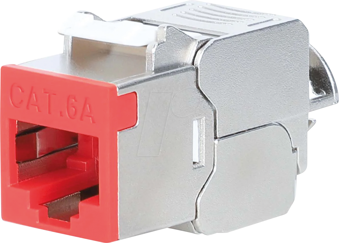 INT 791311 - Keystone Modul RJ45, Cat.6a, STP, Slimline, rot INT 791311 - Keystone Modul RJ45, Cat.6a, STP, Slimline, rot von Intellinet
