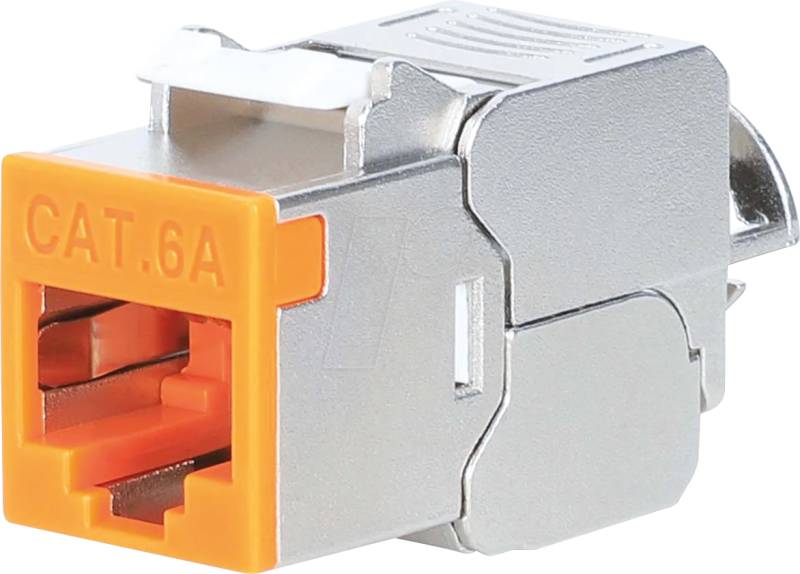 INT 791328 - Keystone Modul RJ45, Cat.6a, STP, Slimline, orange von Intellinet