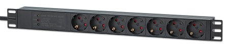 INTELLINET 19'' 7-fach Steckdosenleiste / PDU, Schutzkontakt, 1 HE, mit Überspannungsschutz INTELLINET 19'' 7-fach Steckdosenleiste / PDU, Schutzkontakt, 1 HE, mit Überspannungsschutz von Intellinet