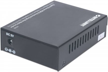 INTELLINET Gigabit Ethernet WDM bidirektionaler Singlemode Medienkonverter 10/100/1000Base-TX auf 1000Base-LX (SC) Singlemode, 20 km, WDM (RX1550/TX1310) (545068) von Intellinet
