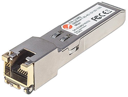 INTELLINET Gigabit SFP Mini-GBIC Transceiver 1000Base-T (RJ45) Single-Mode Port Reichweite bis zu 100m von Intellinet