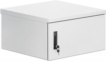 INTELLINET Industrieller IP55 48,30cm (19) Wandverteiler mit integrierten Lüftern, 6 HE 600 mm Tiefe, Kühleinheit mit zwei Lüftern im Dach integriert, staub- und wasserdichtes Gehäuse, montiert, lichtgrau RAL7035 (716086) von Intellinet