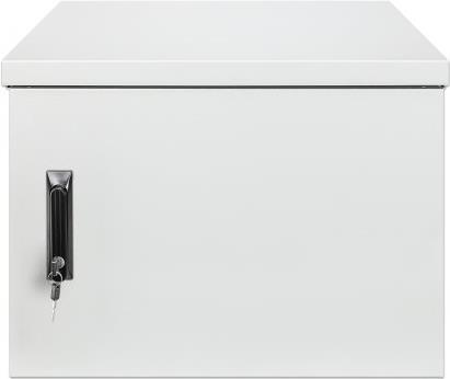 INTELLINET Industrieller IP55 48,30cm (19) Wandverteiler mit integrierten Lüftern, 9 HE 600 mm Tiefe, Kühleinheit mit zwei Lüftern im Dach integriert, staub- und wasserdichtes Gehäuse, montiert, lichtgrau RAL7035 (716093) von Intellinet