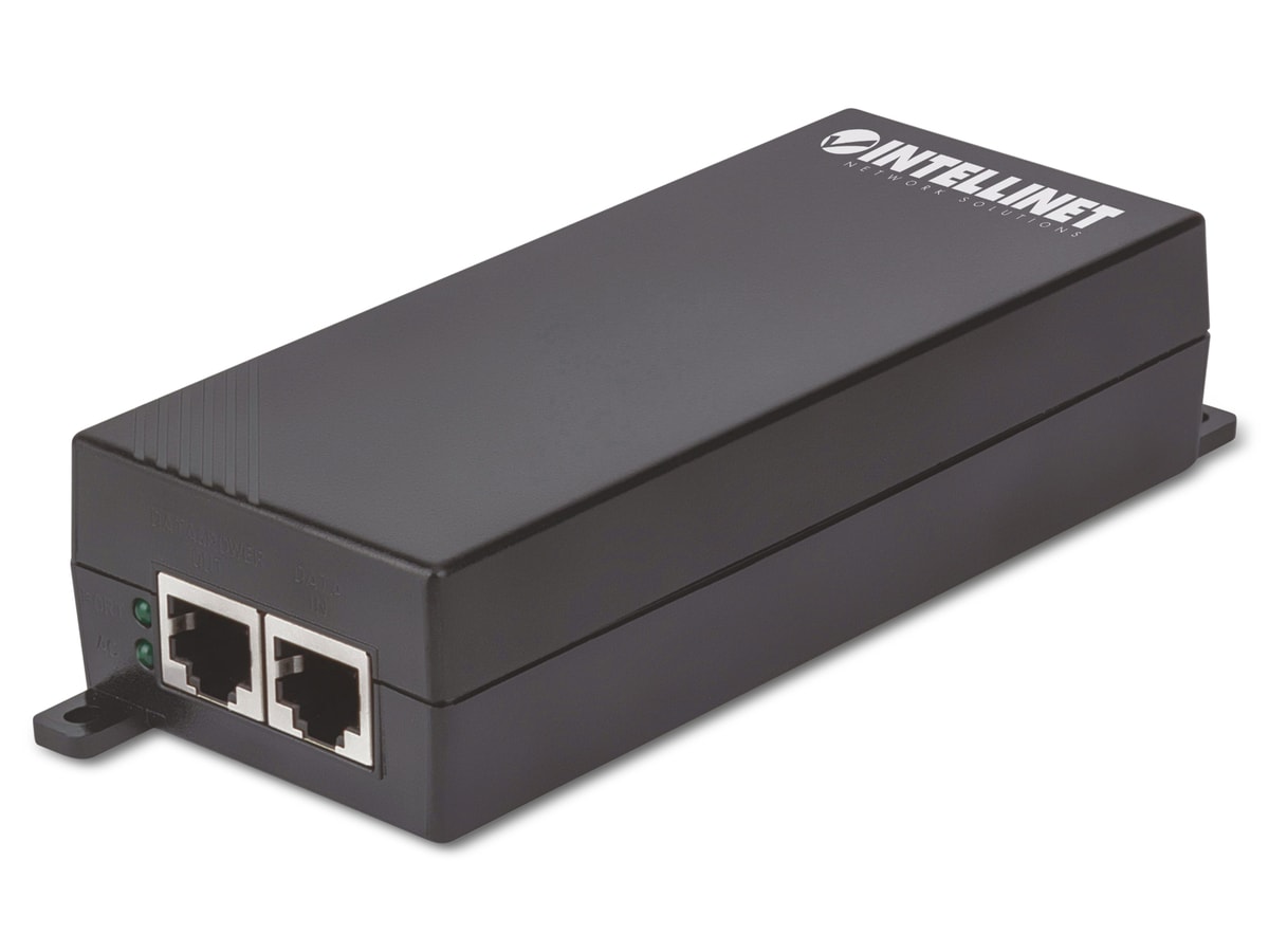 INTELLINET PoE+ Injektor 561518, Gigabit High-Power, Kunststoffgehäuse von Intellinet