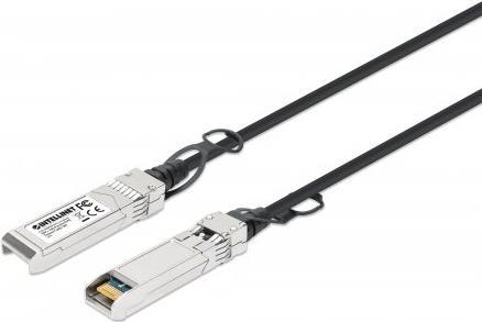 Intellinet - 10GBase Direktanschlusskabel - SFP+ (M) zu SFP+ (M) - 3,0m - twinaxial - passiv, geringe Latenz, 10 Gigabit Ethernet, bis zu 10 Gbps Datentransferrate - Schwarz (508438) von Intellinet