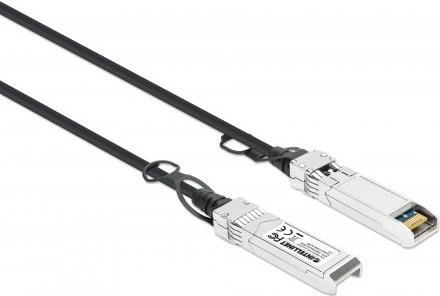 Intellinet - 10GBase Direktanschlusskabel - SFP+ (M) zu SFP+ (M) - 50cm - twinaxial - passiv, geringe Latenz, 10 Gigabit Ethernet, bis zu 10 Gbps Datentransferrate - Schwarz (508384) von Intellinet
