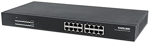 Intellinet 16-Port Gigabit Ethernet PoE+ Switch Endspan 19" Rackmount schwarz 560993 von Intellinet