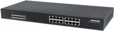 Intellinet 16-Port Gigabit Ethernet PoE+ Switch - Switch - 16 x 10/100/1000 (PoE+) - Desktop, an Rack montierbar - PoE+ (560993) von Intellinet