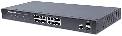 Intellinet 16-Port Gigabit Ethernet PoE+ Web-Managed Switch with 2 SFP Ports - IEEE 802.3ataf Power Over Ethernet (PoE+PoE) Compliant - 3 (561198) von Intellinet