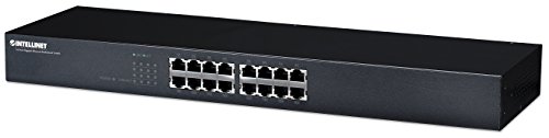 Intellinet 16-Port Gigabit Ethernet Rackmount Switch (16 Port RJ-45 10/100/1000 Mbit/s, IEEE 802.3az) schwarz 524148 von Intellinet