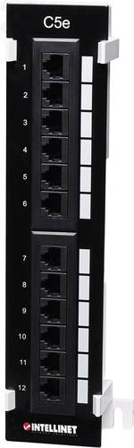 Intellinet 162470 12 Port Netzwerk-Patchpanel 254mm (10 ) CAT 5e 1 HE von Intellinet