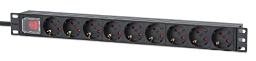 Intellinet 19" 9-fach Steckdosenleiste/PDU, Schutzkontakt, 1 HE, 715133 Intellinet 19" 9-fach Steckdosenleiste/PDU, Schutzkontakt, 1 HE, 715133 von Intellinet