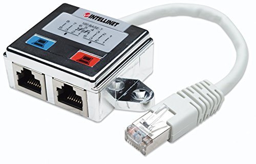 Intellinet 2-Port Cat5-Anschlussteiler doppelt geschirmt (zum Aufsplitten eines RJ45-Netzwerkkabels) 504195 ZWEI STÜCK BENÖTIGT - (ein Verteiler an jedem Ende des Netzwerkkabels) von Intellinet