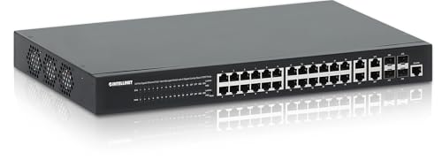 Intellinet 24-Port Gigabit Ethernet PoE+ Web-Managed Switch mit 4 Gigabit Kombo-Base-T/SFP-Ports Intellinet 24-Port Gigabit Ethernet PoE+ Web-Managed Switch mit 4 Gigabit Kombo-Base-T/SFP-Ports von Intellinet