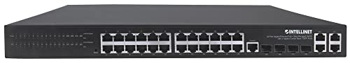 Intellinet 24-Port Gigabit Ethernet PoE+ Web-Managed Switch mit 4 Gigabit Kombo-Base-T/SFP-Ports Intellinet 24-Port Gigabit Ethernet PoE+ Web-Managed Switch mit 4 Gigabit Kombo-Base-T/SFP-Ports von Intellinet
