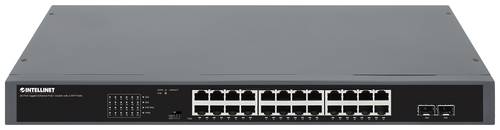 Intellinet 24-Port Gigabit PoE+ Switch mit 2 SFP Ports 370W Powered Device Monitor 19  19 Zoll Net von Intellinet