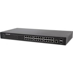 Intellinet 24-Port Web-Managed Gigabit Ethernet Switch with 2 SFP Ports - Switch - verwaltet - 24 x 10/100/1000 + 2 x SFP - Desktop, an Rack montierbar (560917) von Intellinet